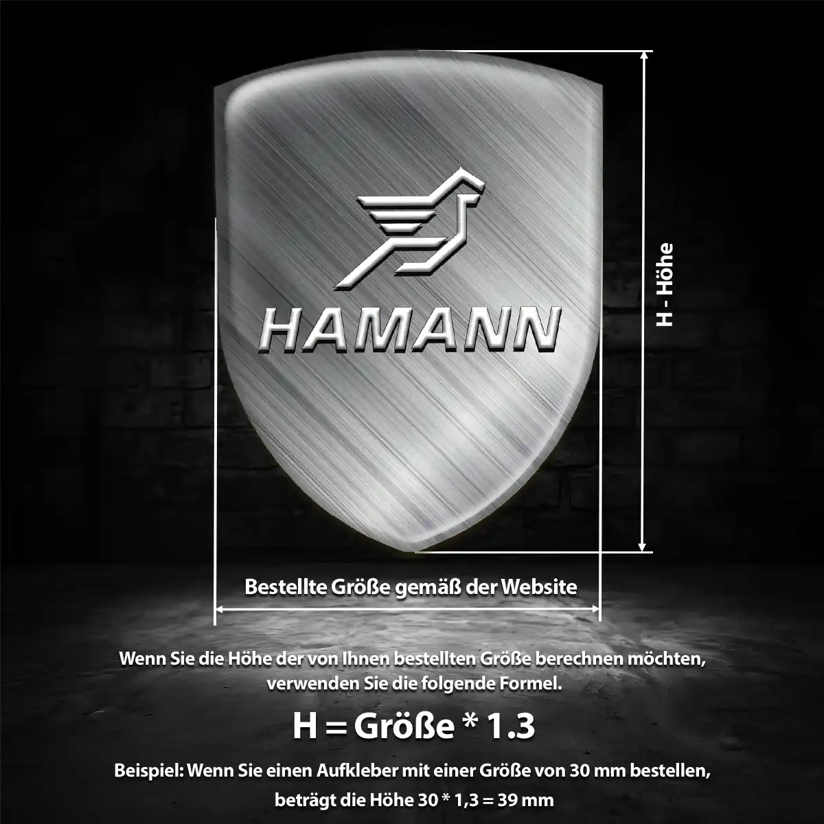Hamann 3D Gel Aufkleber Silikon Auto Elegantes Design