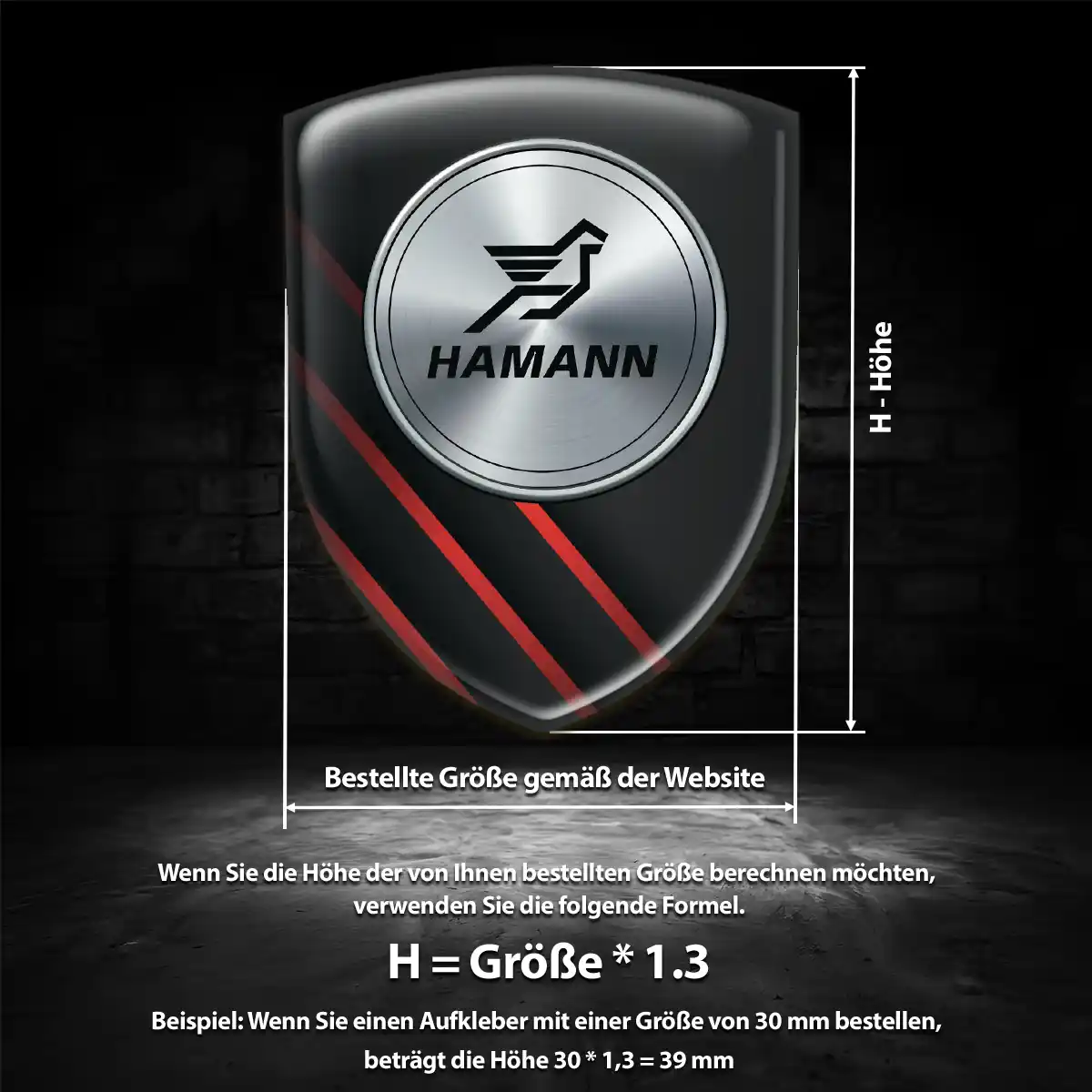 Hamann 3D Gel Aufkleber Silikon Auto Exterieurdesign
