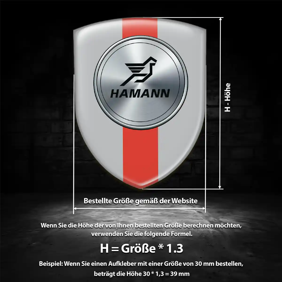 Hamann 3D Gel Aufkleber Silikon Auto Höchste Qualität