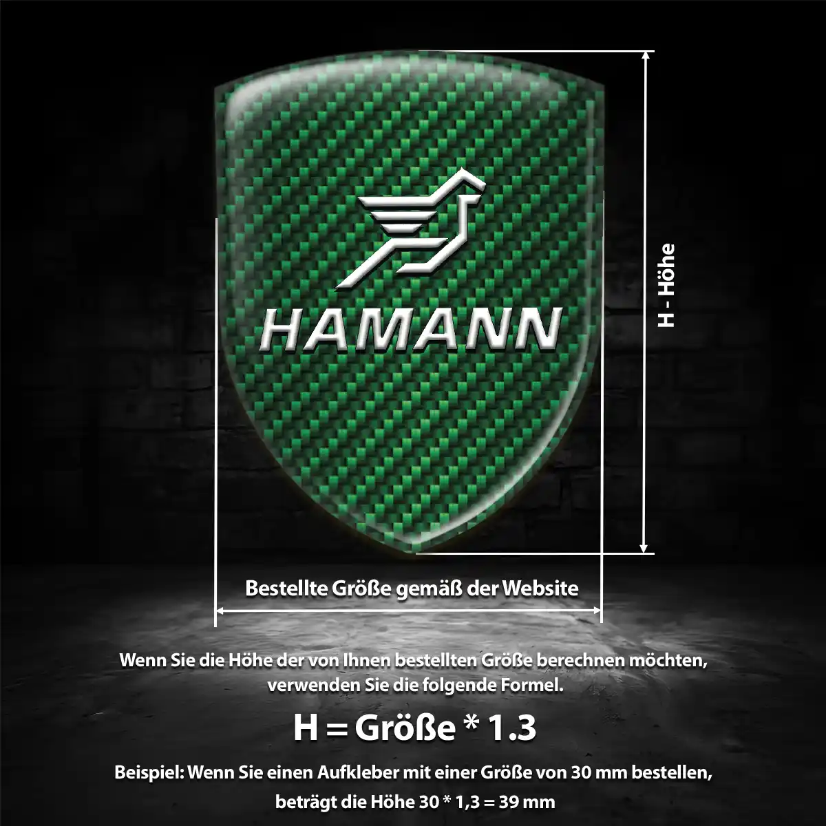 Hamann 3D Gel Aufkleber Silikon Auto Hohe Qualität