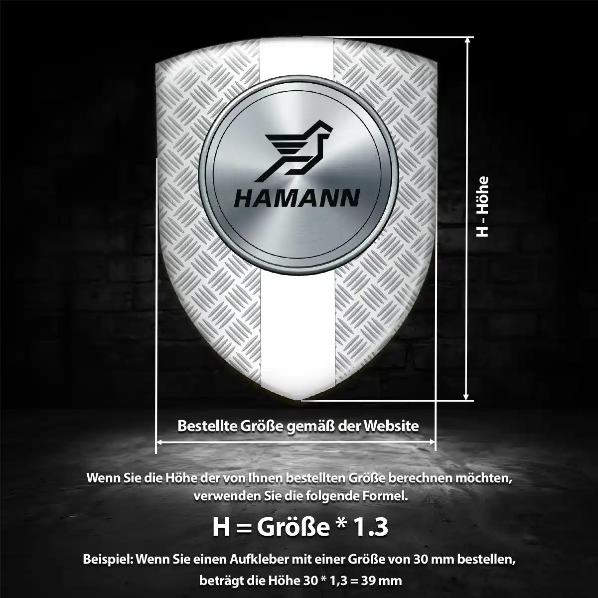 Hamann 3D Gel Aufkleber Silikon Auto Interieurdesign