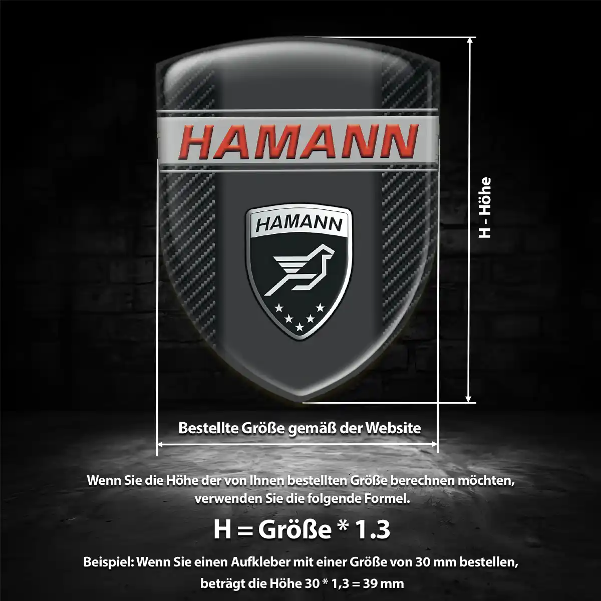 Hamann 3D Gel Aufkleber Silikon Überzeugende Qualität