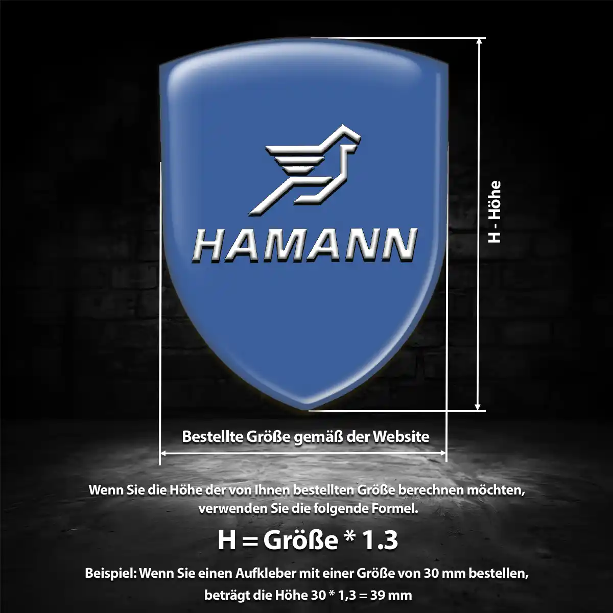 Hamann 3D Gel Aufkleber Silikon Exterieurdesign