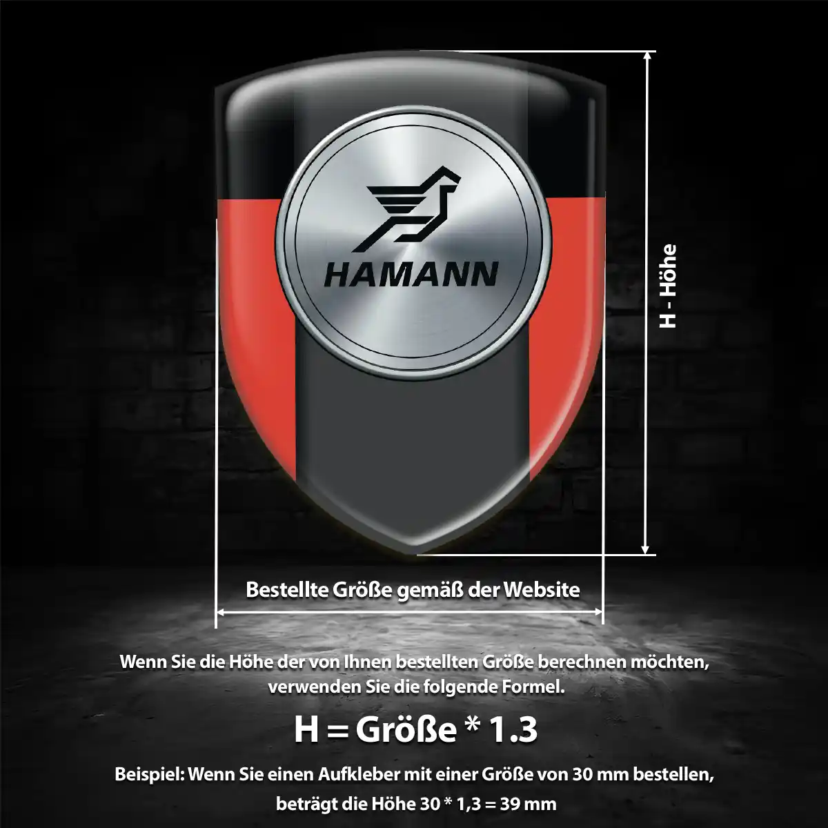 Hamann 3D Gel Aufkleber Silikon Höchste Qualität