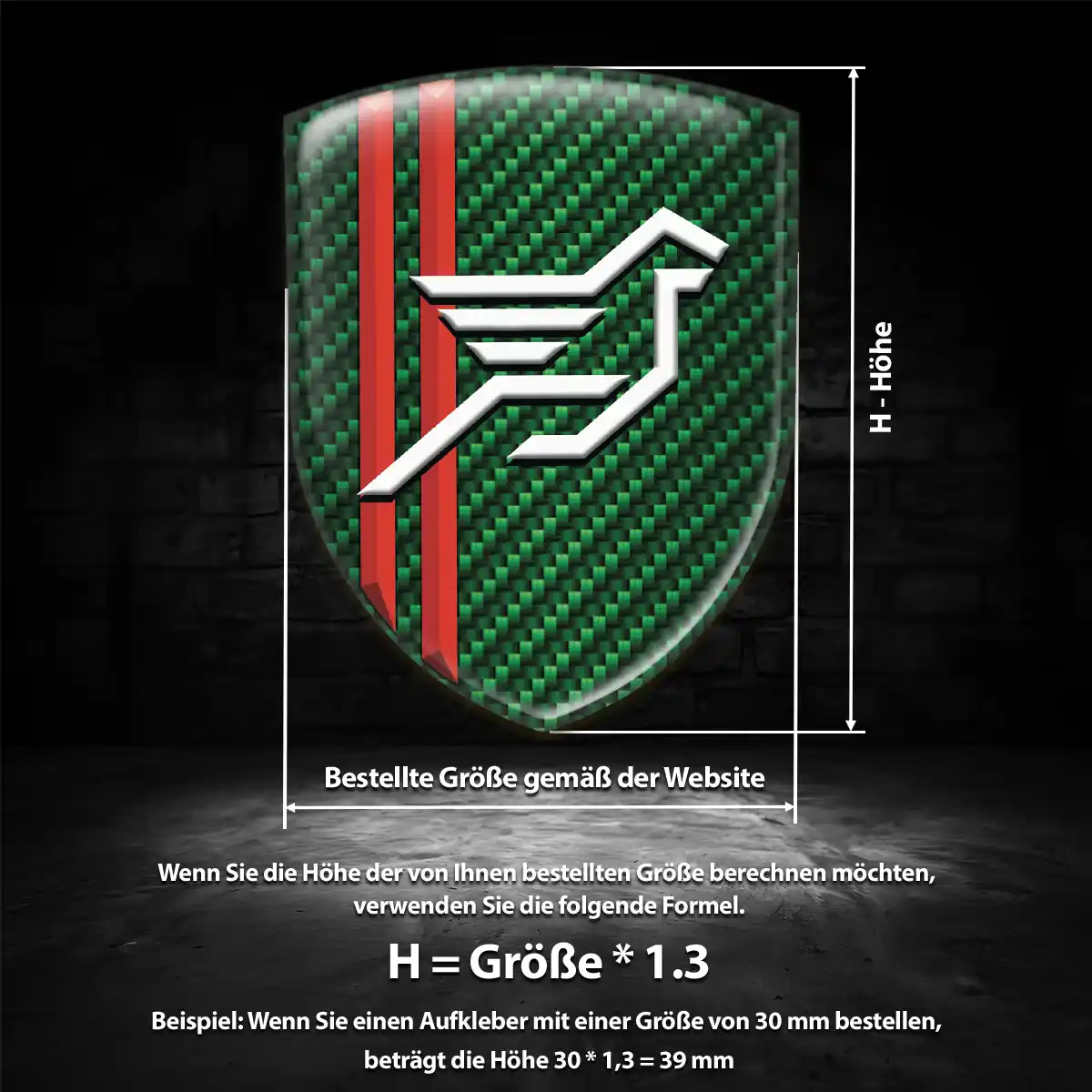 Hamann 3D Gel Aufkleber Silikon Hochwertiges Harz