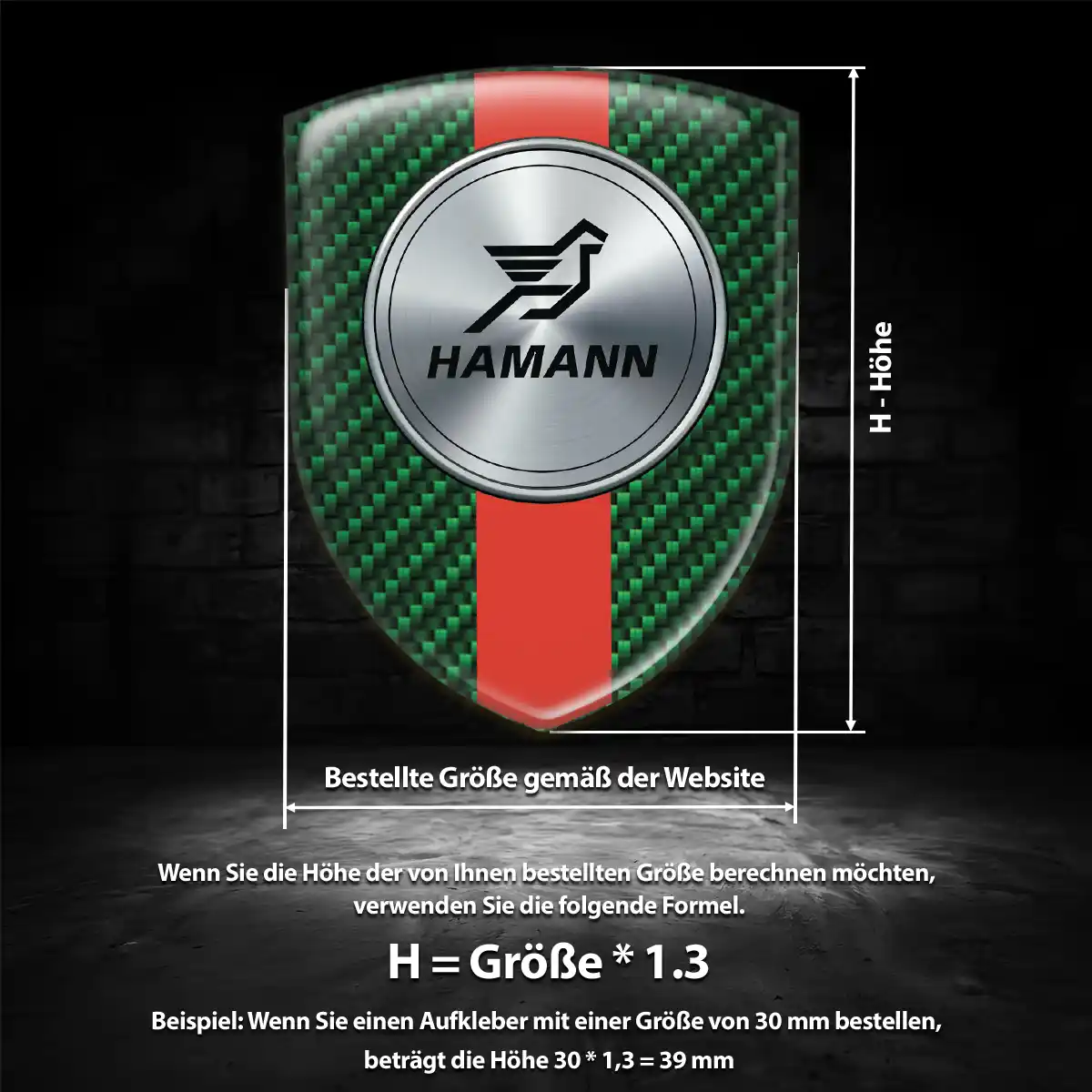 Hamann 3D Gel Aufkleber Silikon Modernes Design