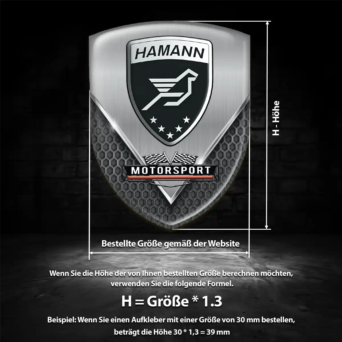 Hamann 3D Gel Aufkleber Silikon Premium-Edition