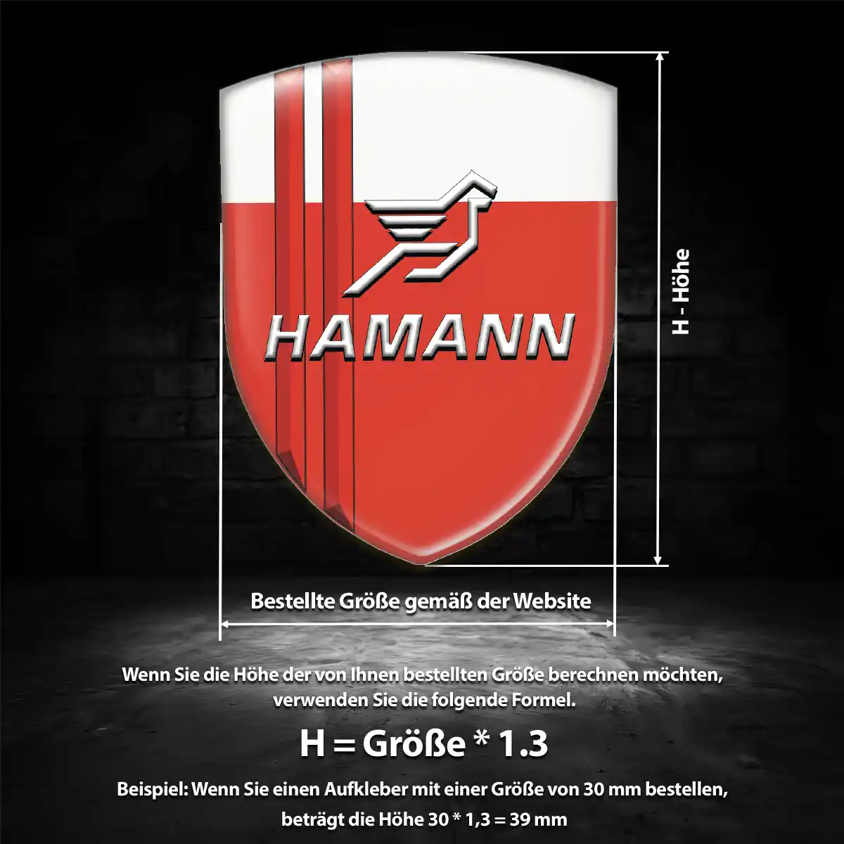 Hamann 3D Gel Aufkleber Silikon Stilvolles Design