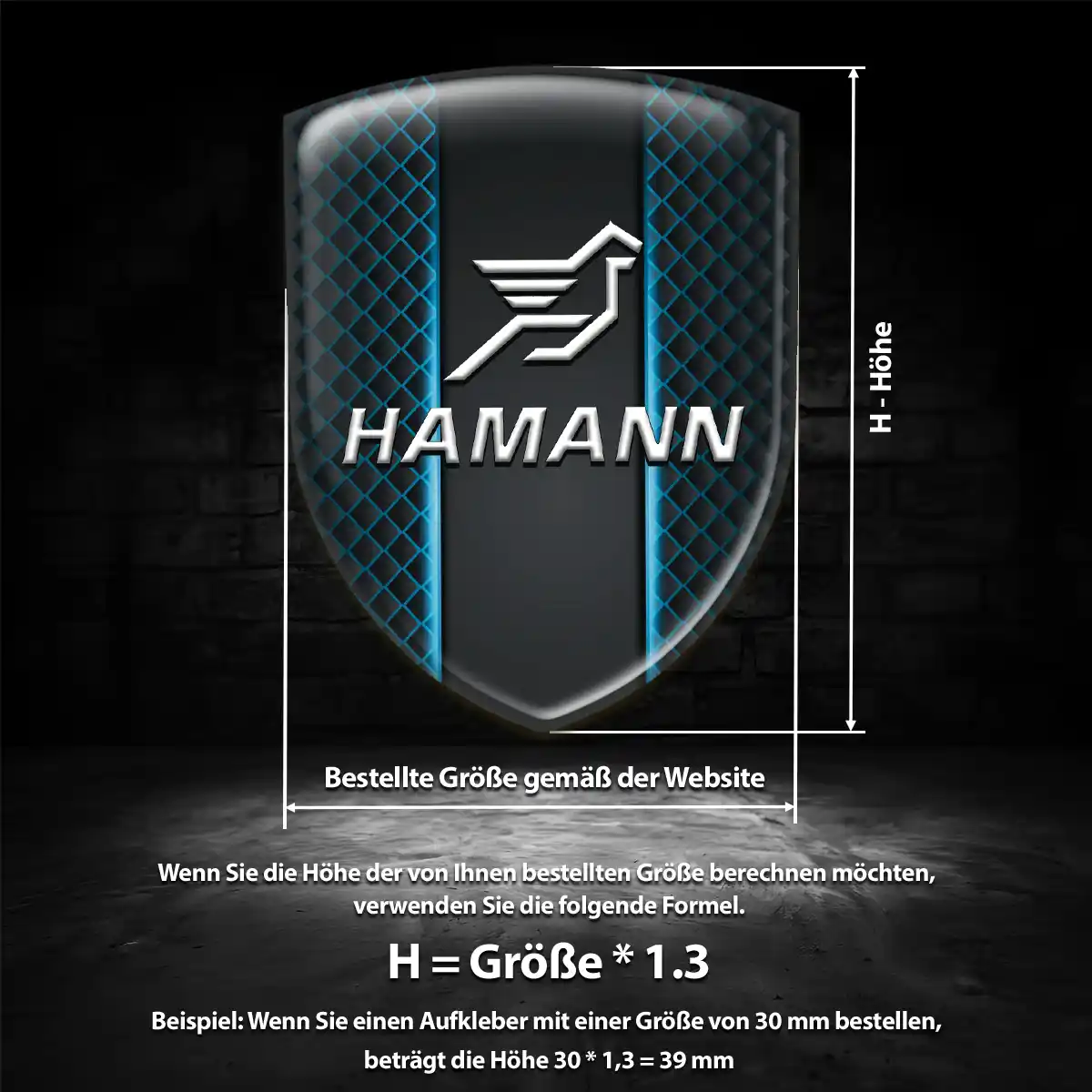 Hamann 3D Gel Aufkleber Spitzenqualität
