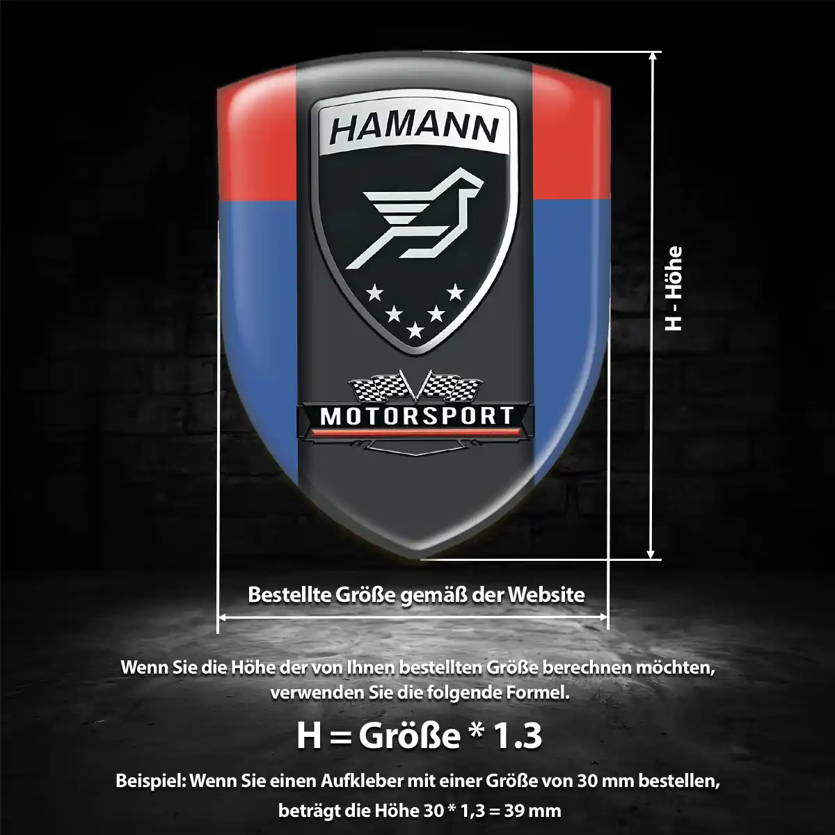 Hamann 3D Gel Aufkleber Stilvolles Design