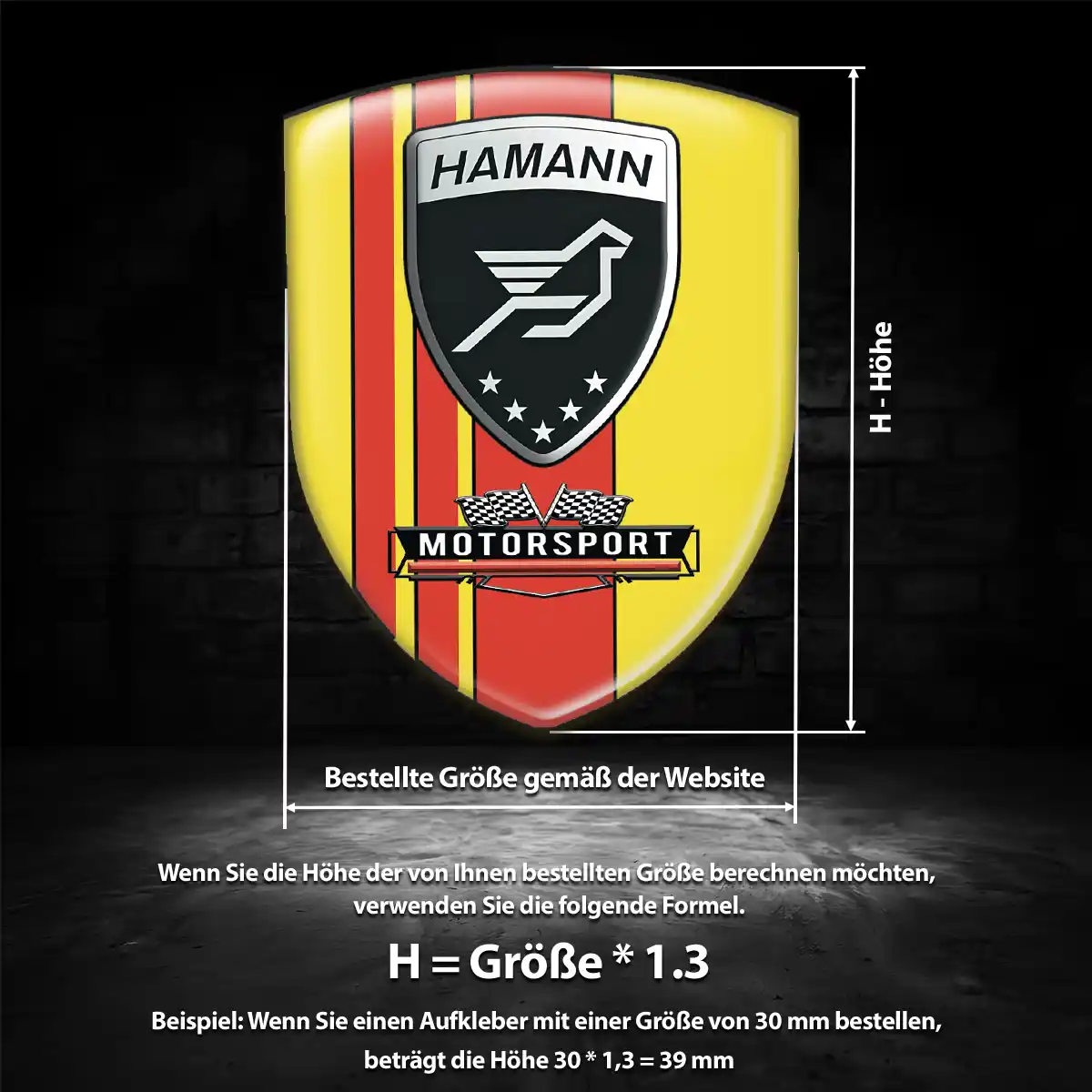 Hamann 3D Gel Aufkleber Tuningfahrzeug