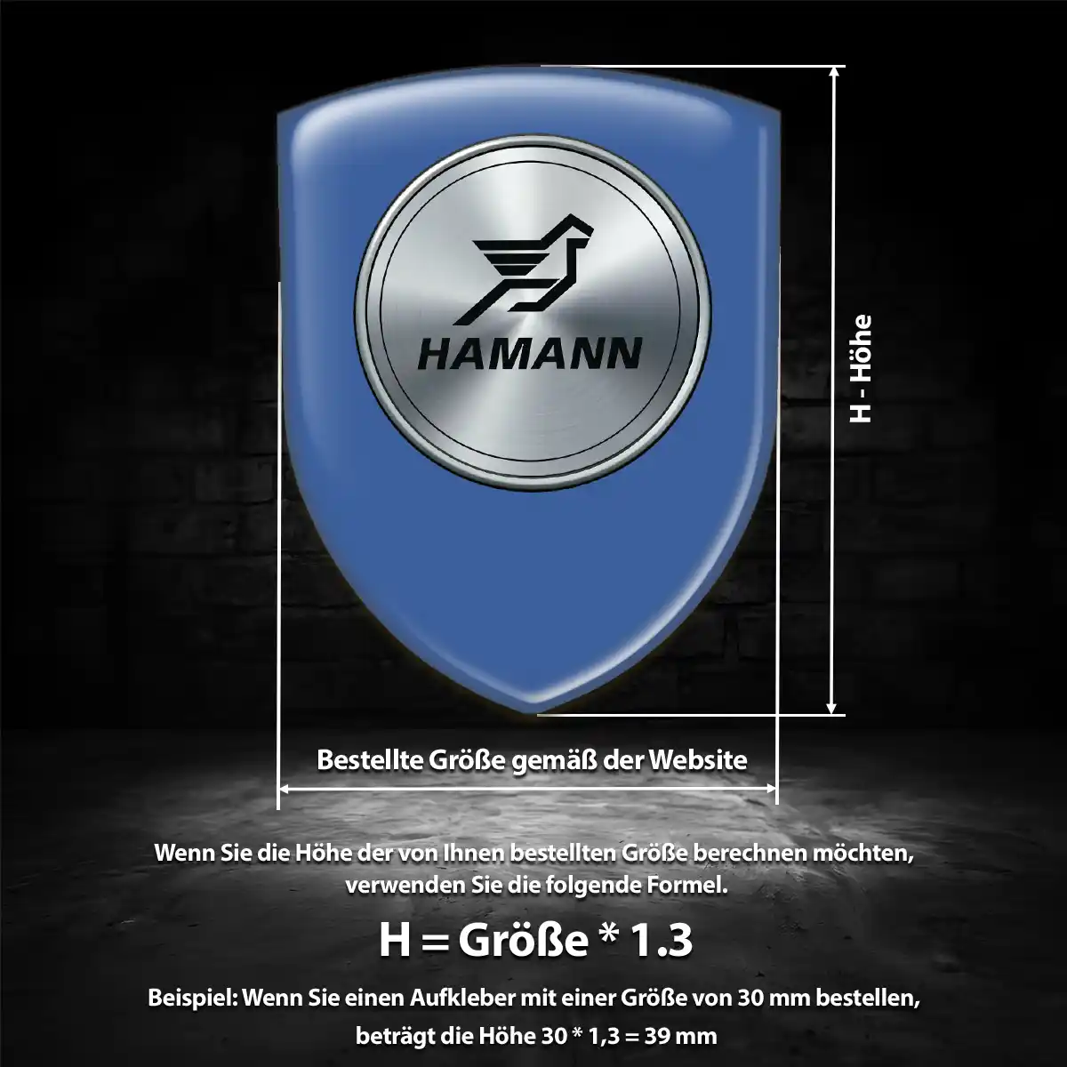 Hamann 3D Gel Aufkleber Wappen Auto Exterieurdesign