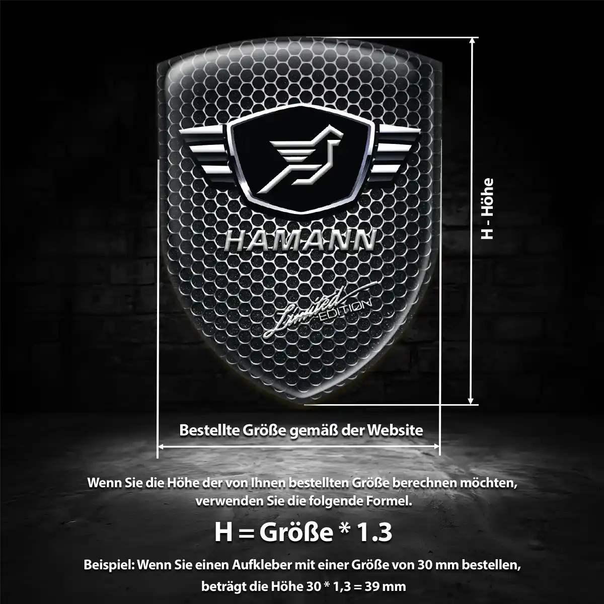 Hamann 3D Gel Aufkleber Wappen Auto Höchste Qualität