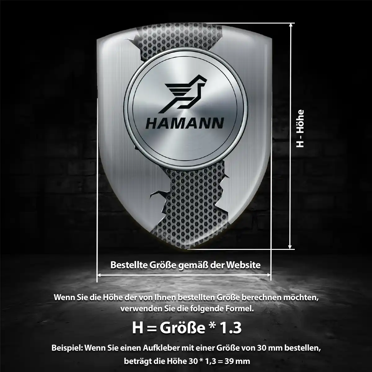 Hamann 3D Gel Aufkleber Wappen Auto Limitierte Auflage