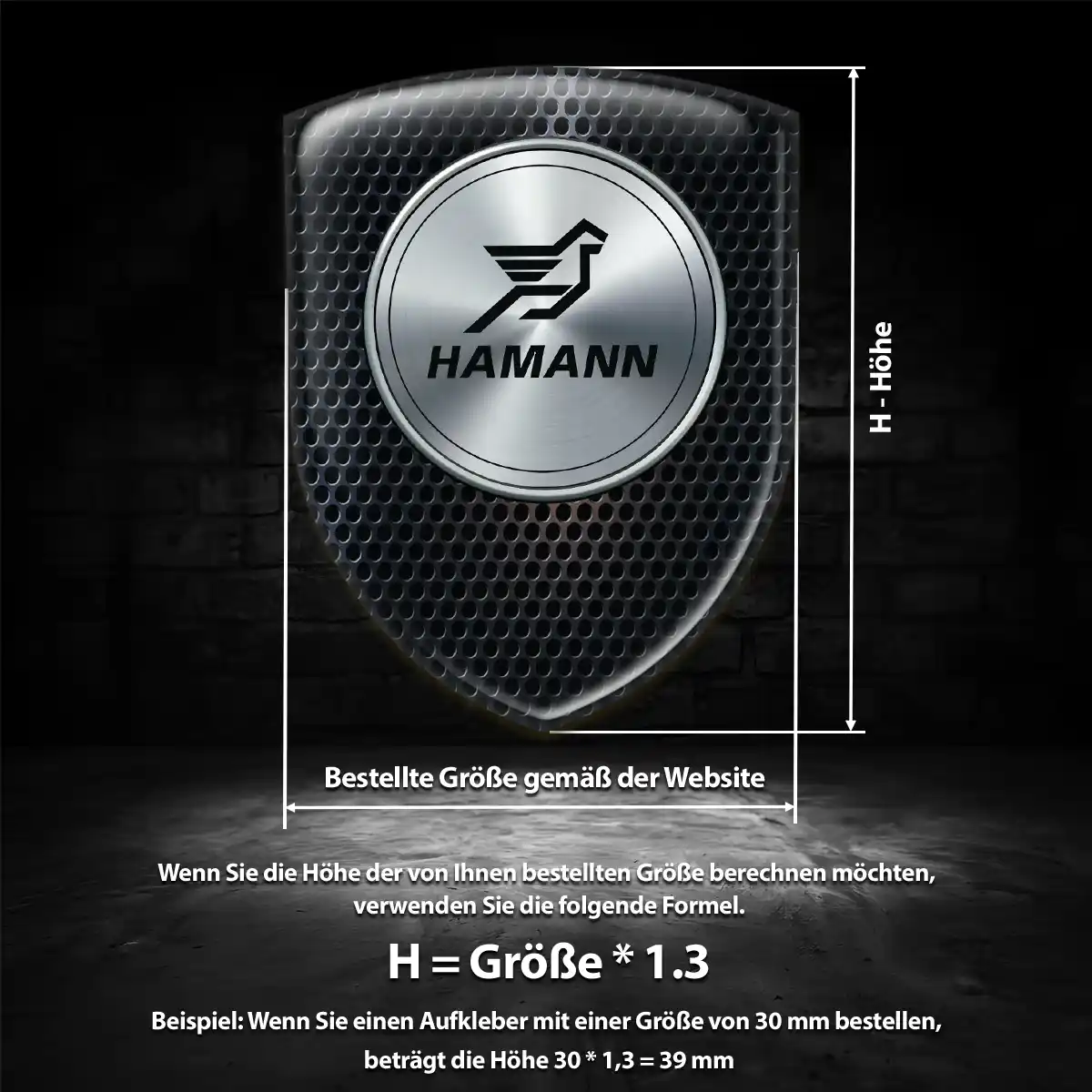 Hamann 3D Gel Aufkleber Wappen Auto Markenedition