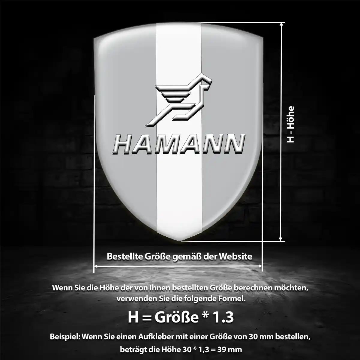 Hamann 3D Gel Aufkleber Wappen Auto Modernes Design