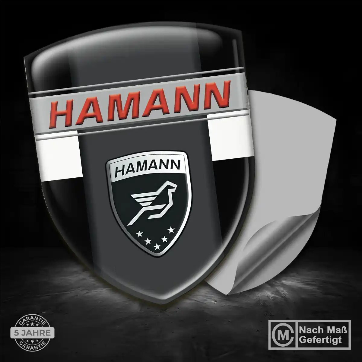 Hamann 3D Gel Aufkleber Wappen Auto Premium-Edition