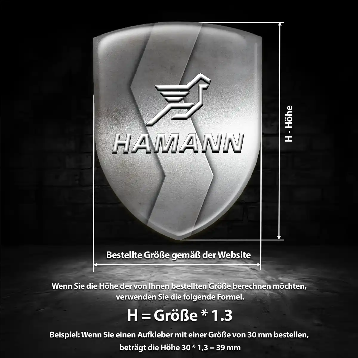 Hamann 3D Gel Aufkleber Wappen Auto Premiumqualität