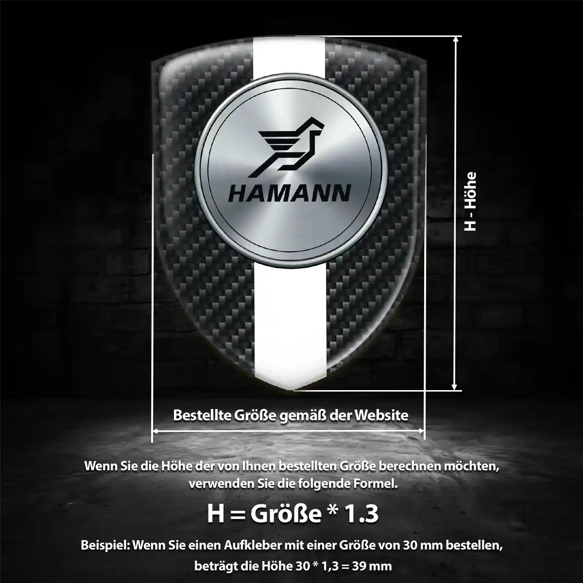 Hamann 3D Gel Aufkleber Wappen Auto Stilvolles Design