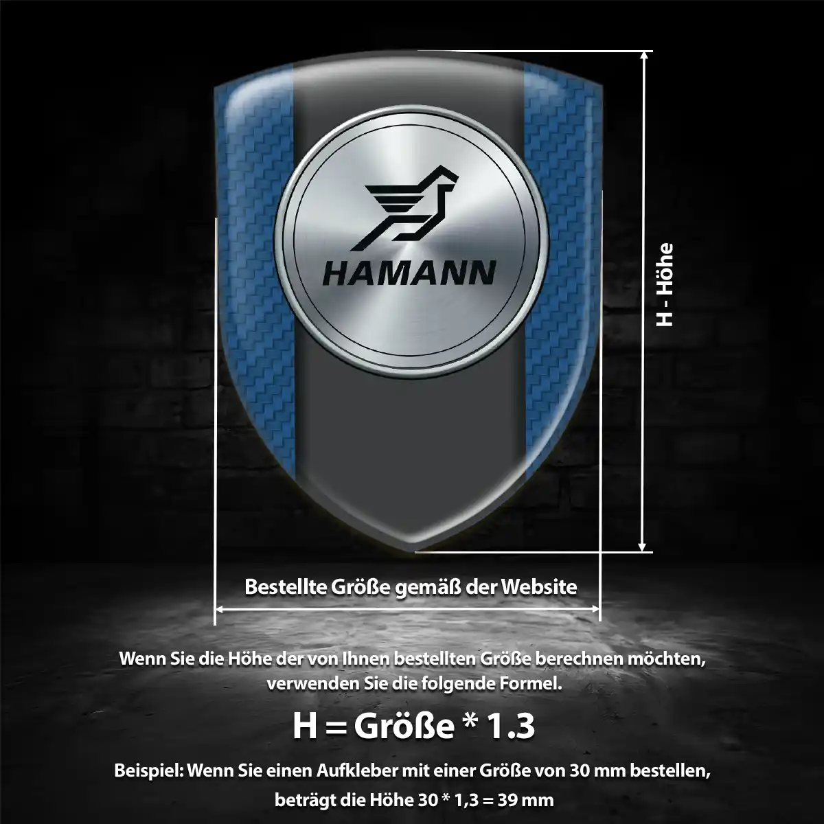 Hamann 3D Gel Aufkleber Wappen Edles Design