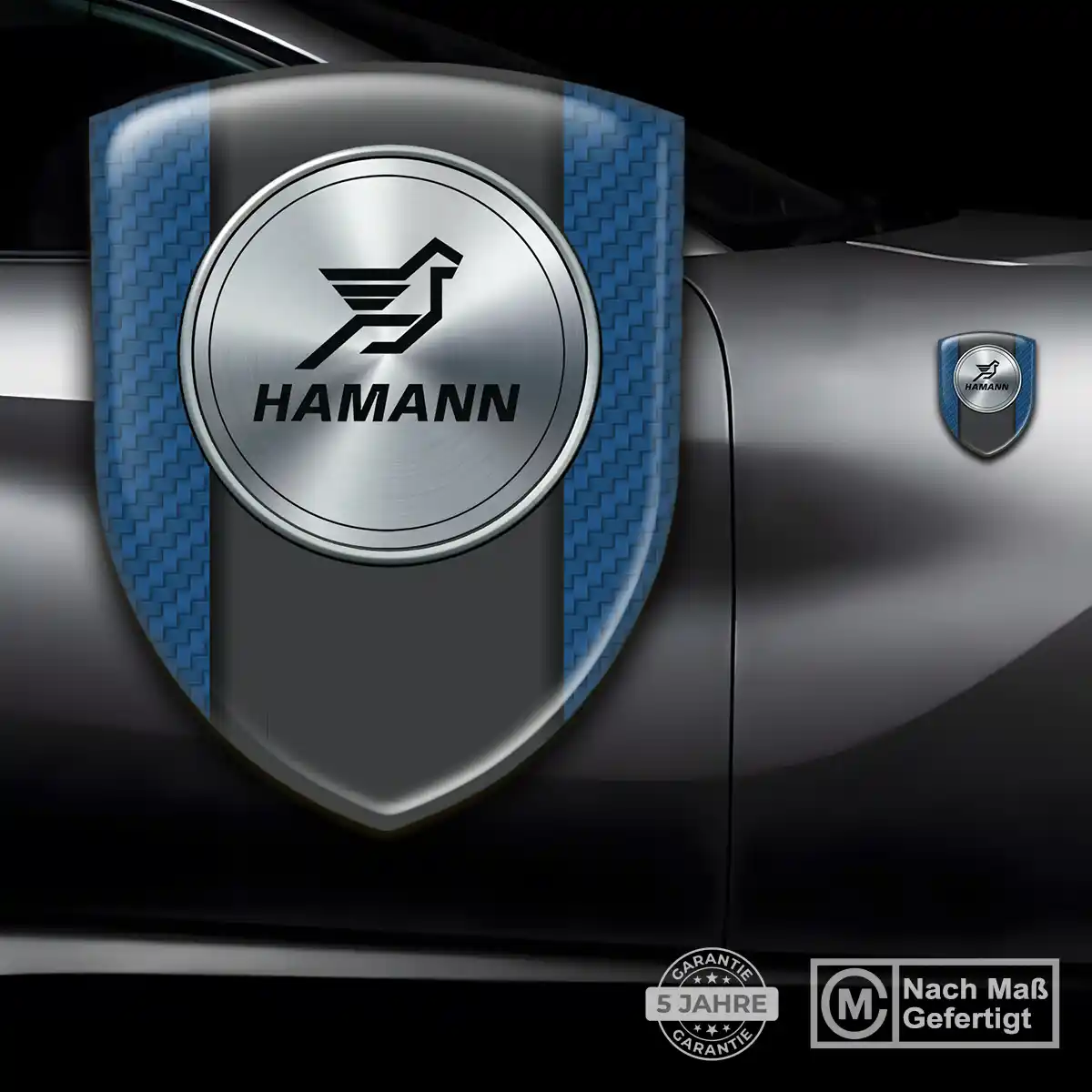 Hamann 3D Gel Aufkleber Wappen Edles Design