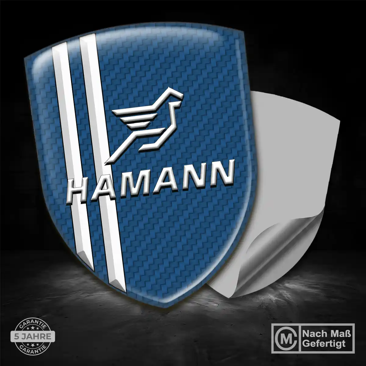 Hamann 3D Gel Aufkleber Wappen Elegantes Design