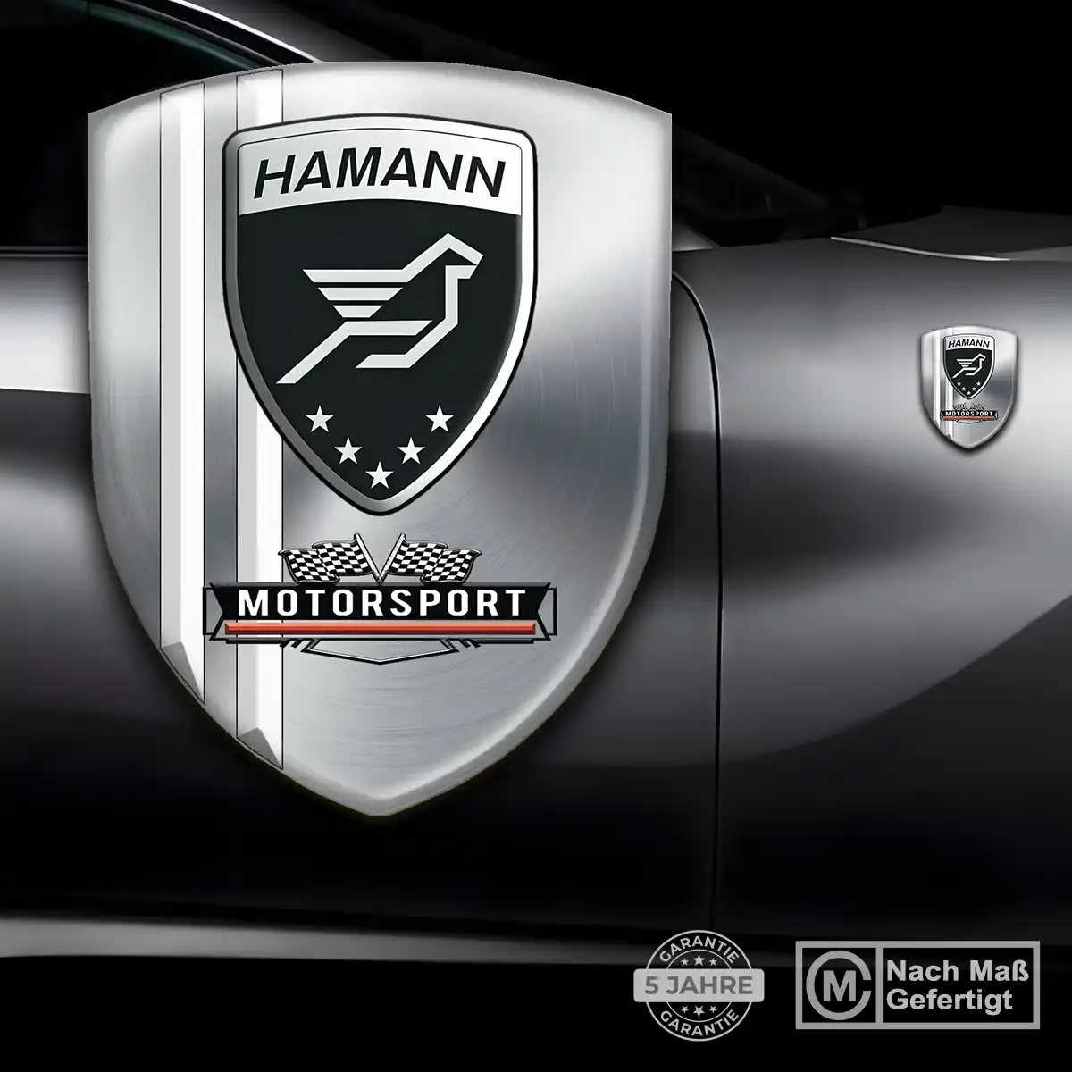Hamann 3D Gel Aufkleber Wappen Hochwertiges Harz