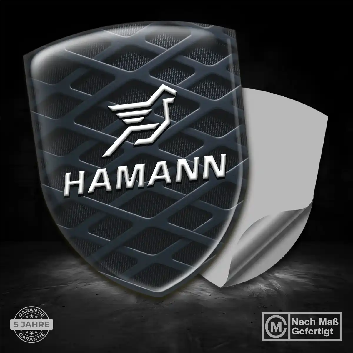 Hamann 3D Gel Aufkleber Wappen Interieurdesign