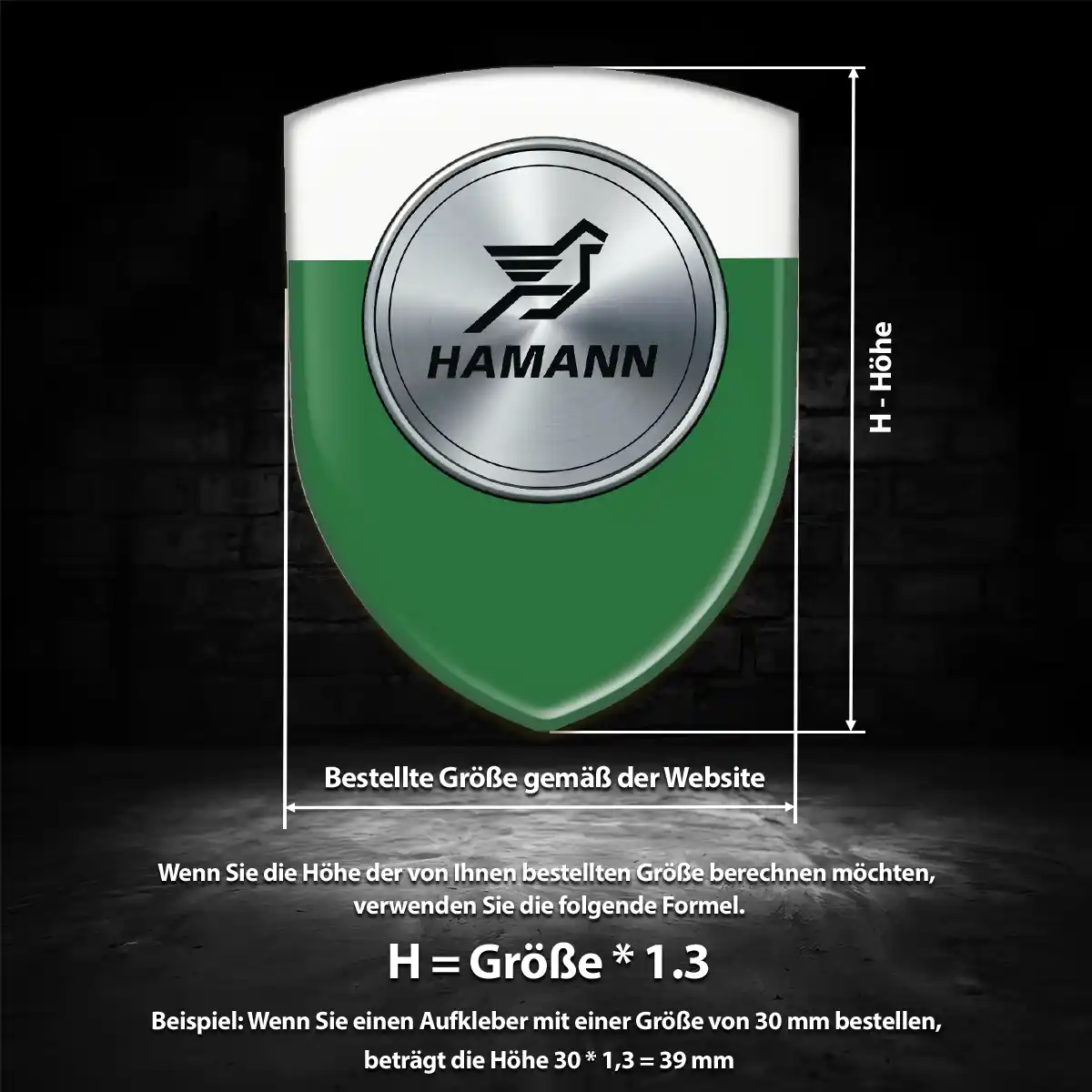 Hamann 3D Gel Aufkleber Wappen Limitierte Auflage