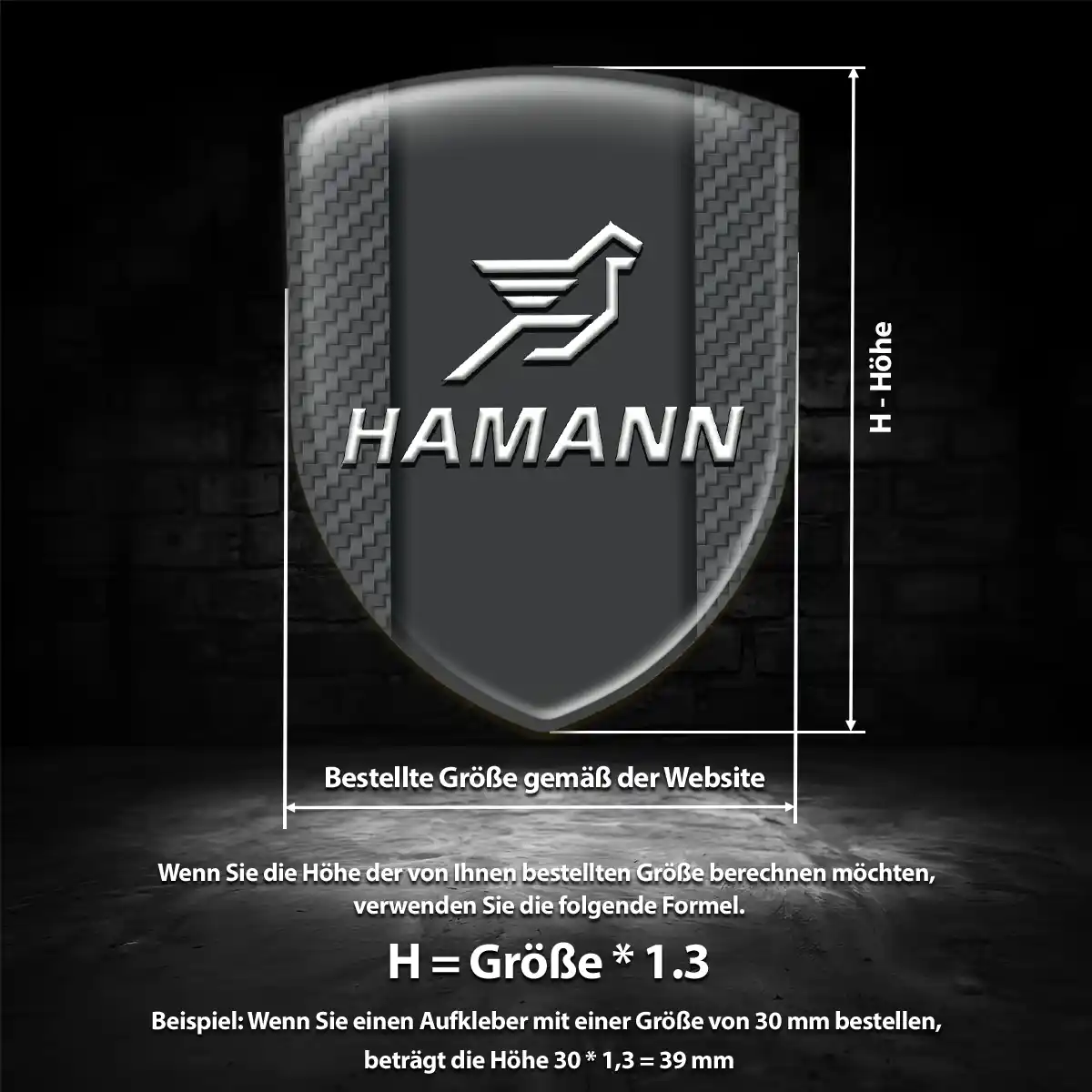 Hamann 3D Gel Aufkleber Wappen Luxus-Edition