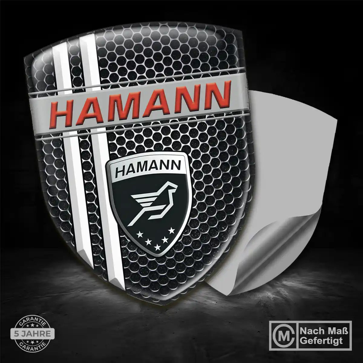 Hamann 3D Gel Aufkleber Wappen Modernes Design