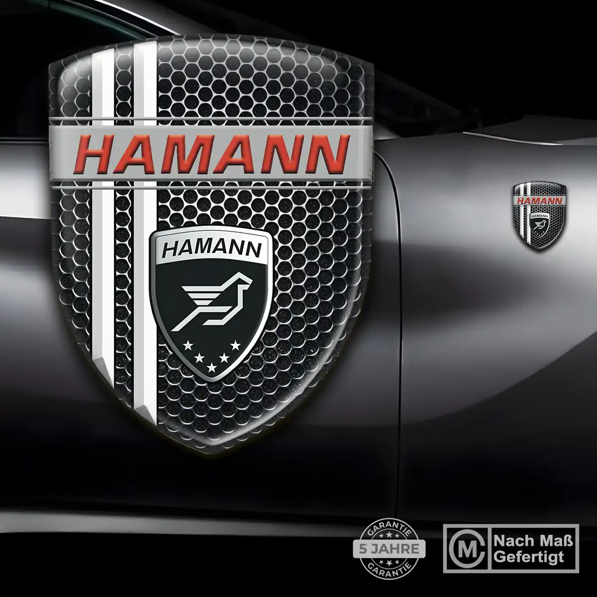 Hamann 3D Gel Aufkleber Wappen Modernes Design