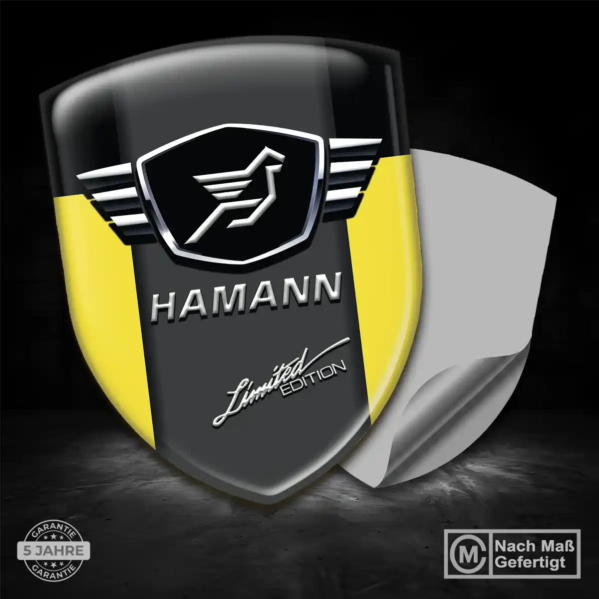 Hamann 3D Gel Aufkleber Wappen Premiumqualität
