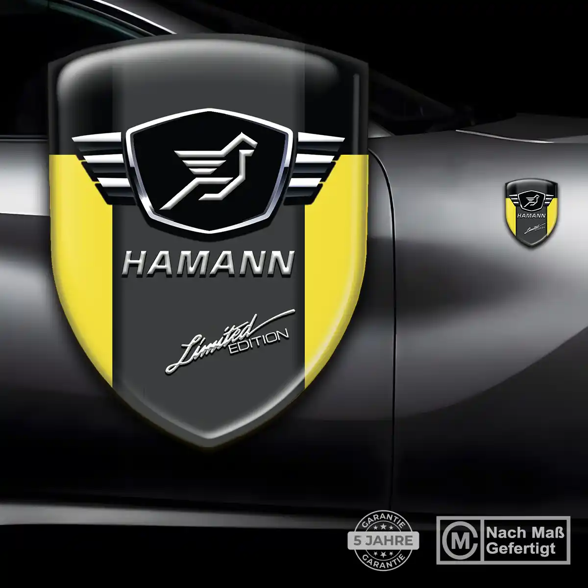 Hamann 3D Gel Aufkleber Wappen Premiumqualität