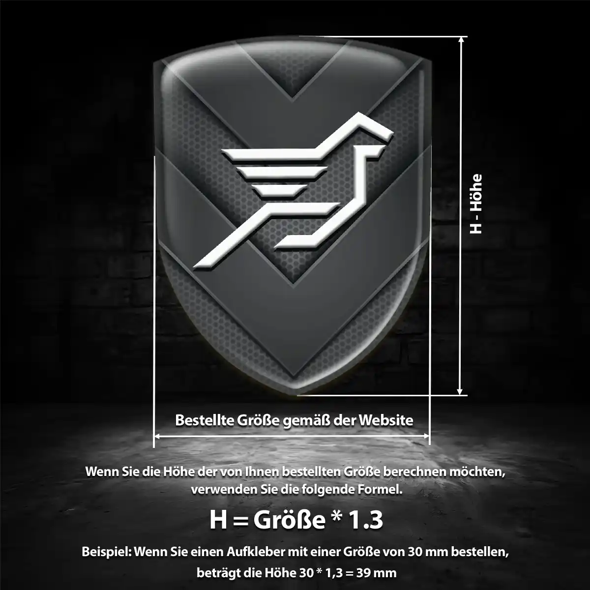Hamann 3D Gel Aufkleber Wappen Stilvolles Design