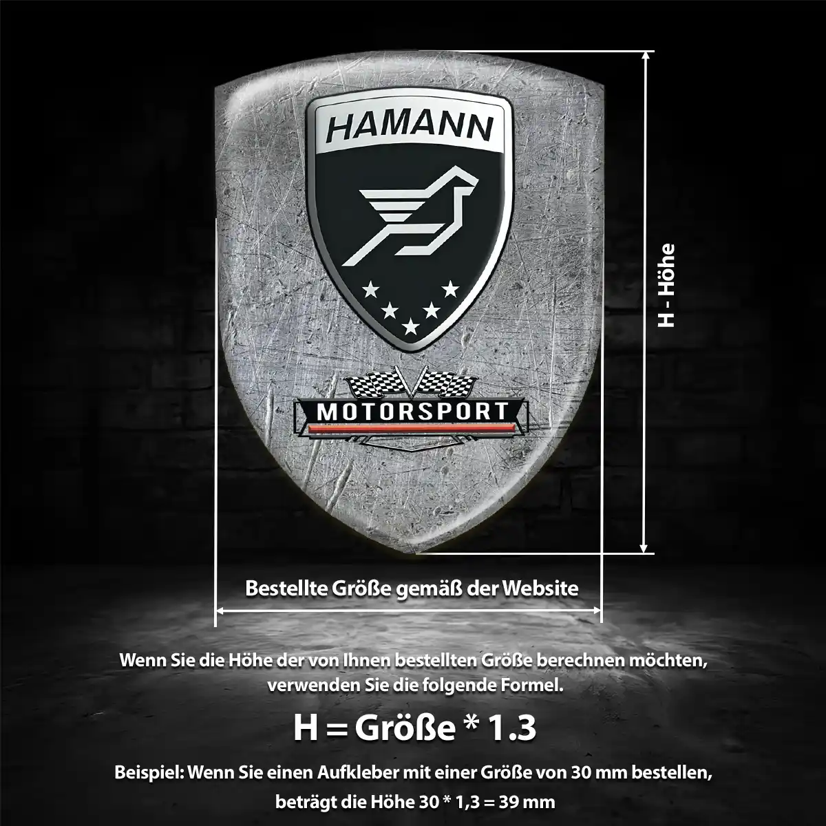 Hamann Aufkleber 3D Gel Emblem Auto Edles Design