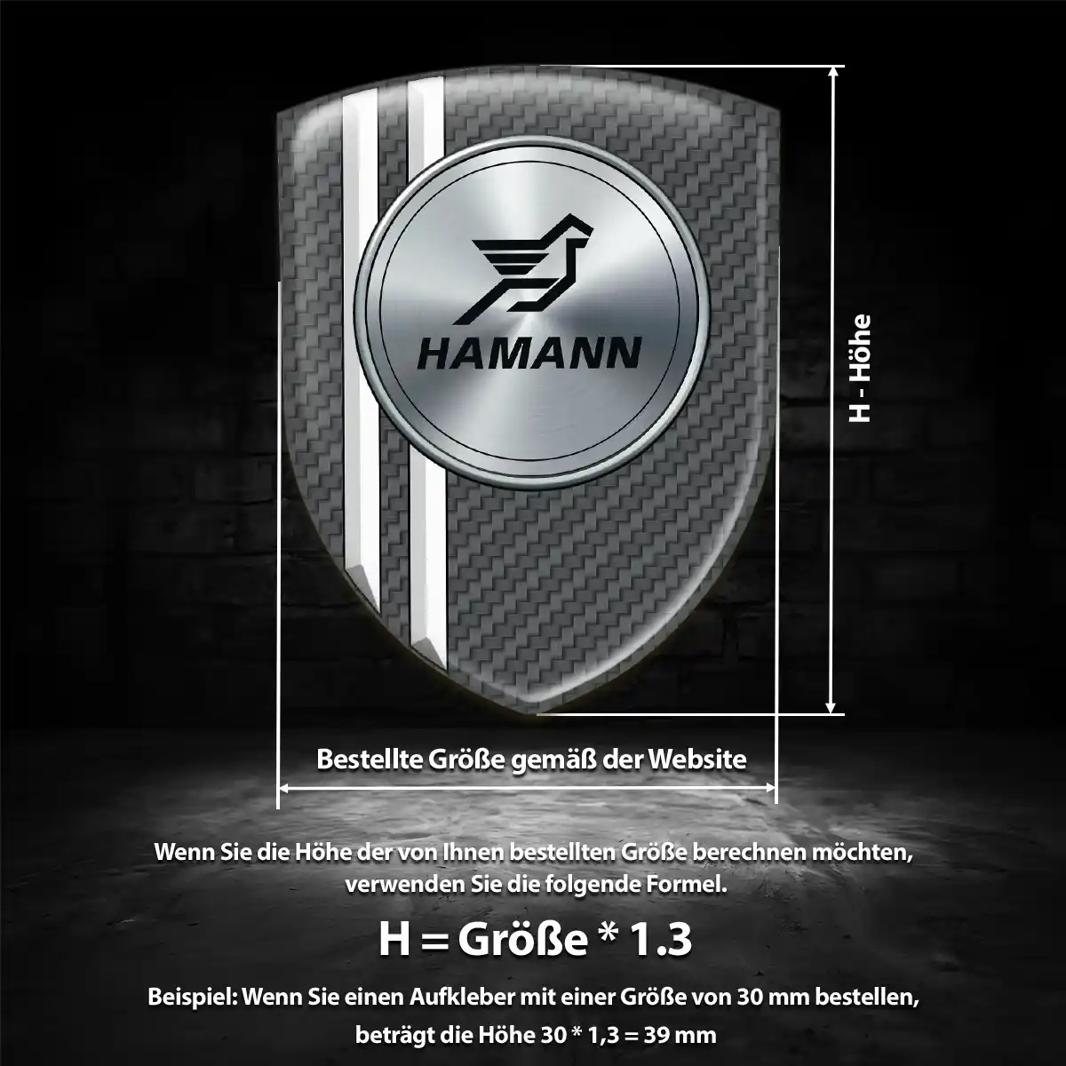 Hamann Aufkleber 3D Gel Emblem Auto Erstklassige Qualität