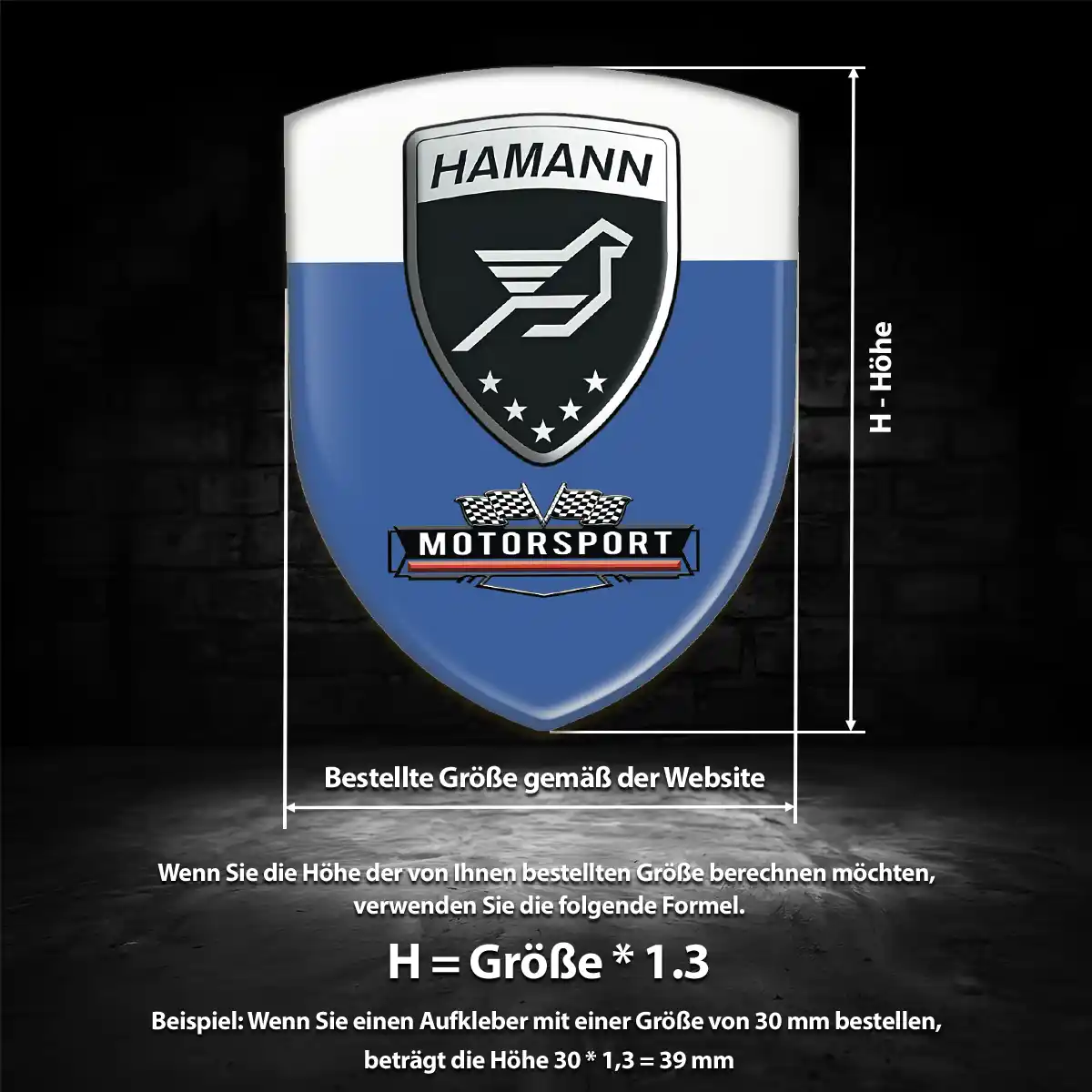 Hamann Aufkleber 3D Gel Emblem Auto Hochwertiges Harz