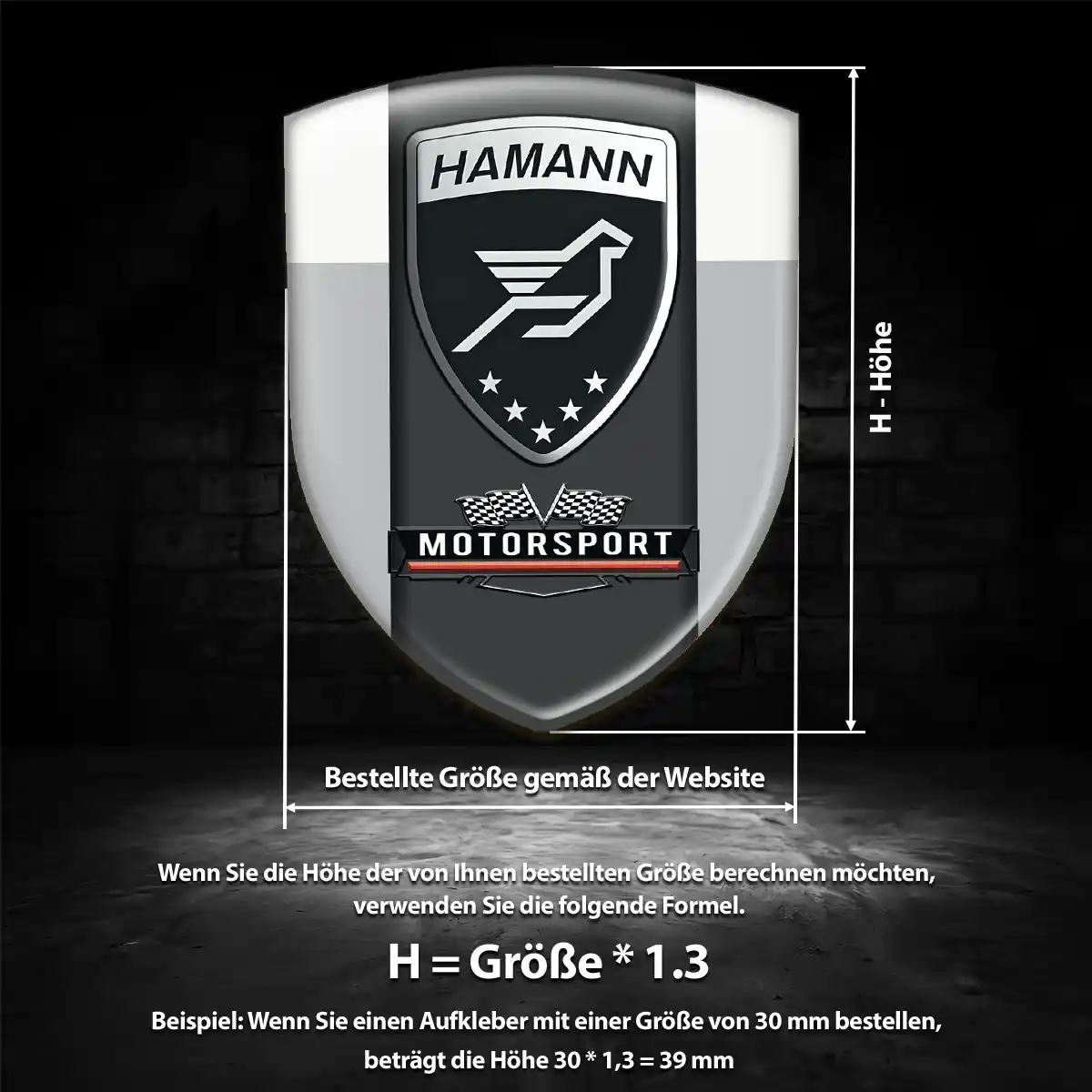 Hamann Aufkleber 3D Gel Emblem Auto Hohe Qualität