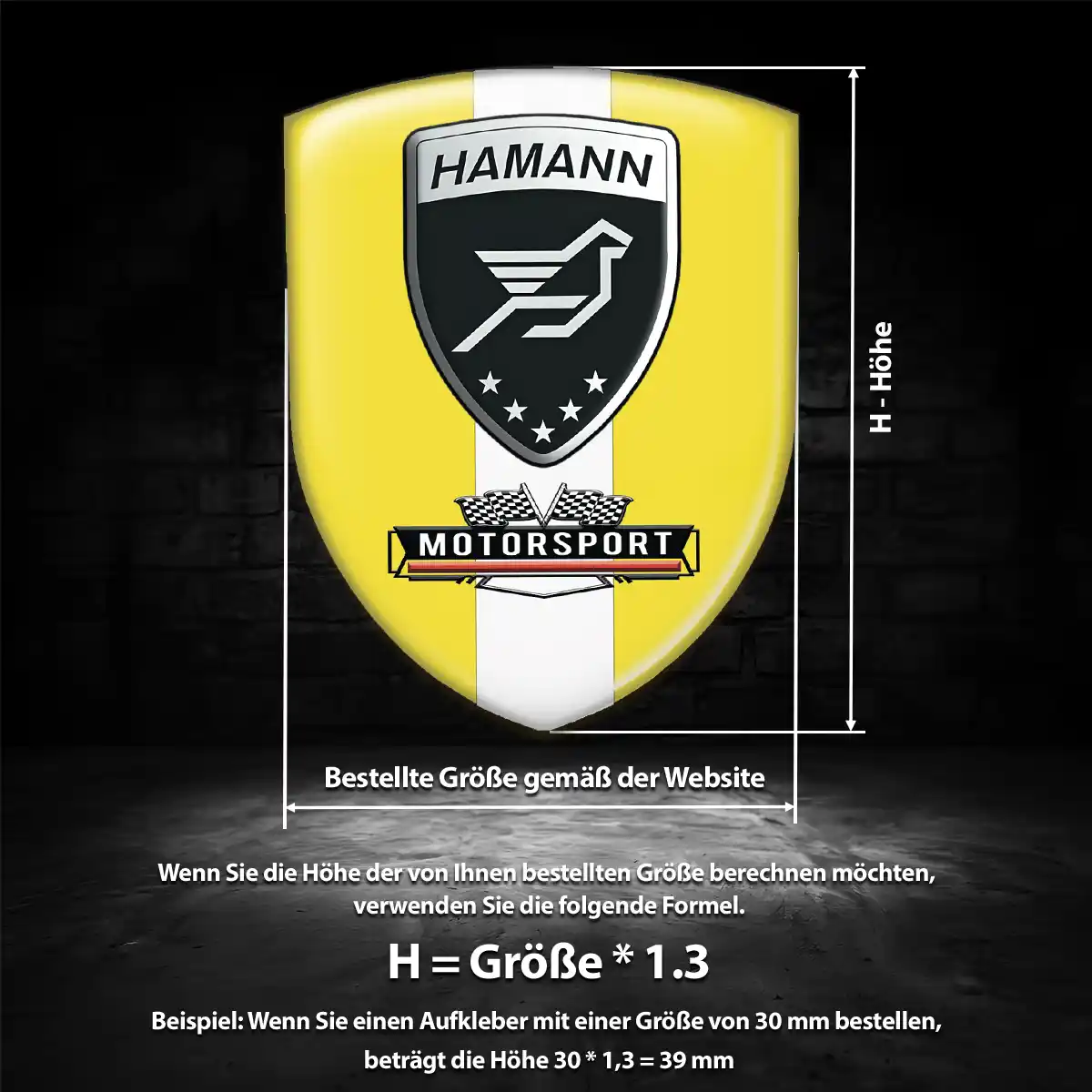 Hamann Aufkleber 3D Gel Emblem Auto Limitierte Auflage