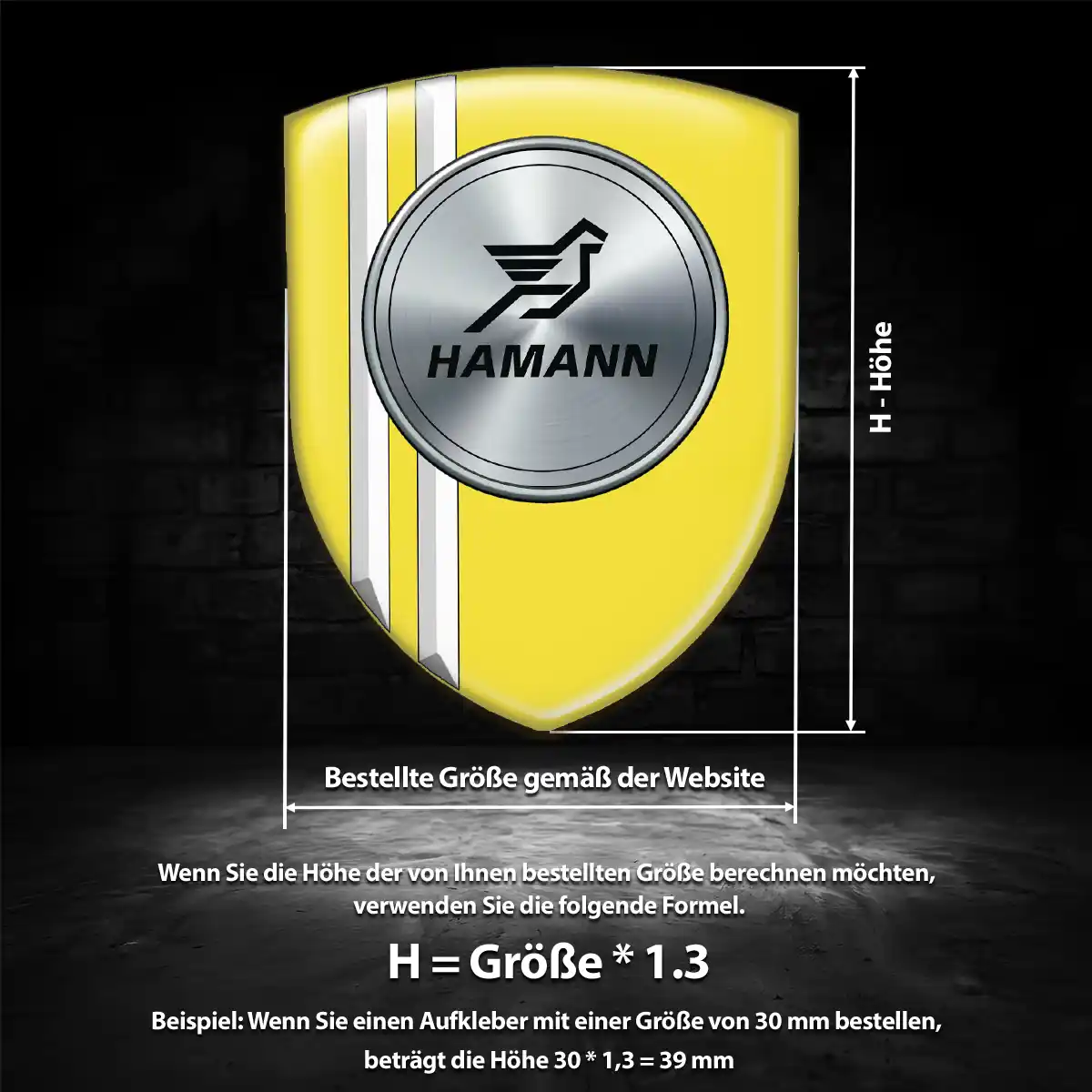 Hamann Aufkleber 3D Gel Emblem Auto Markenedition