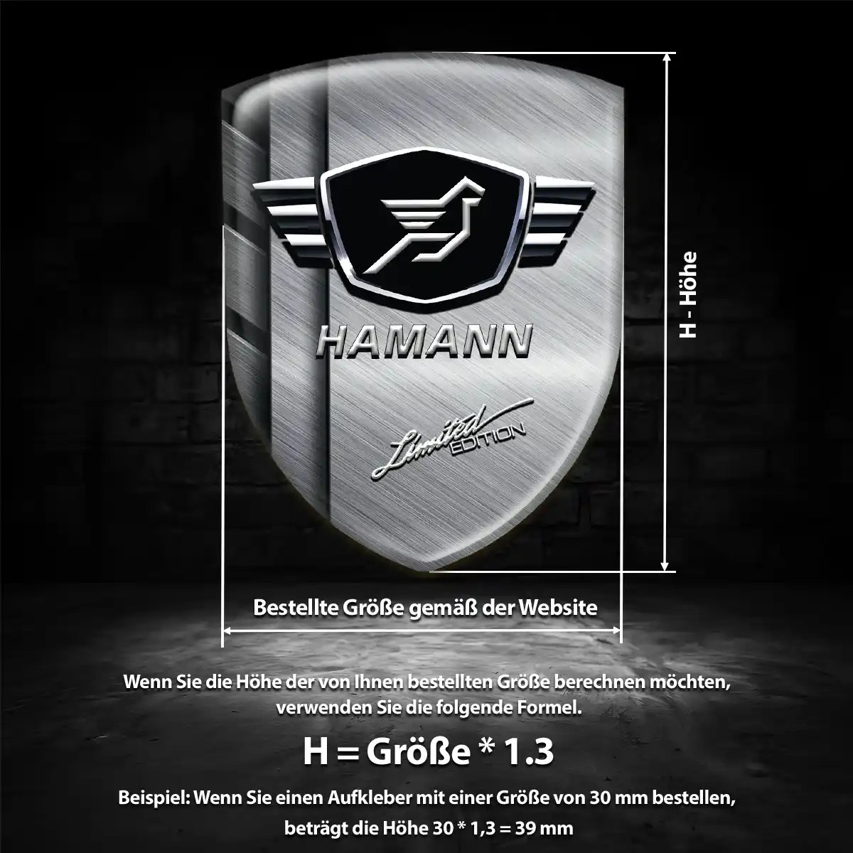 Hamann Aufkleber 3D Gel Emblem Auto Modernes Design