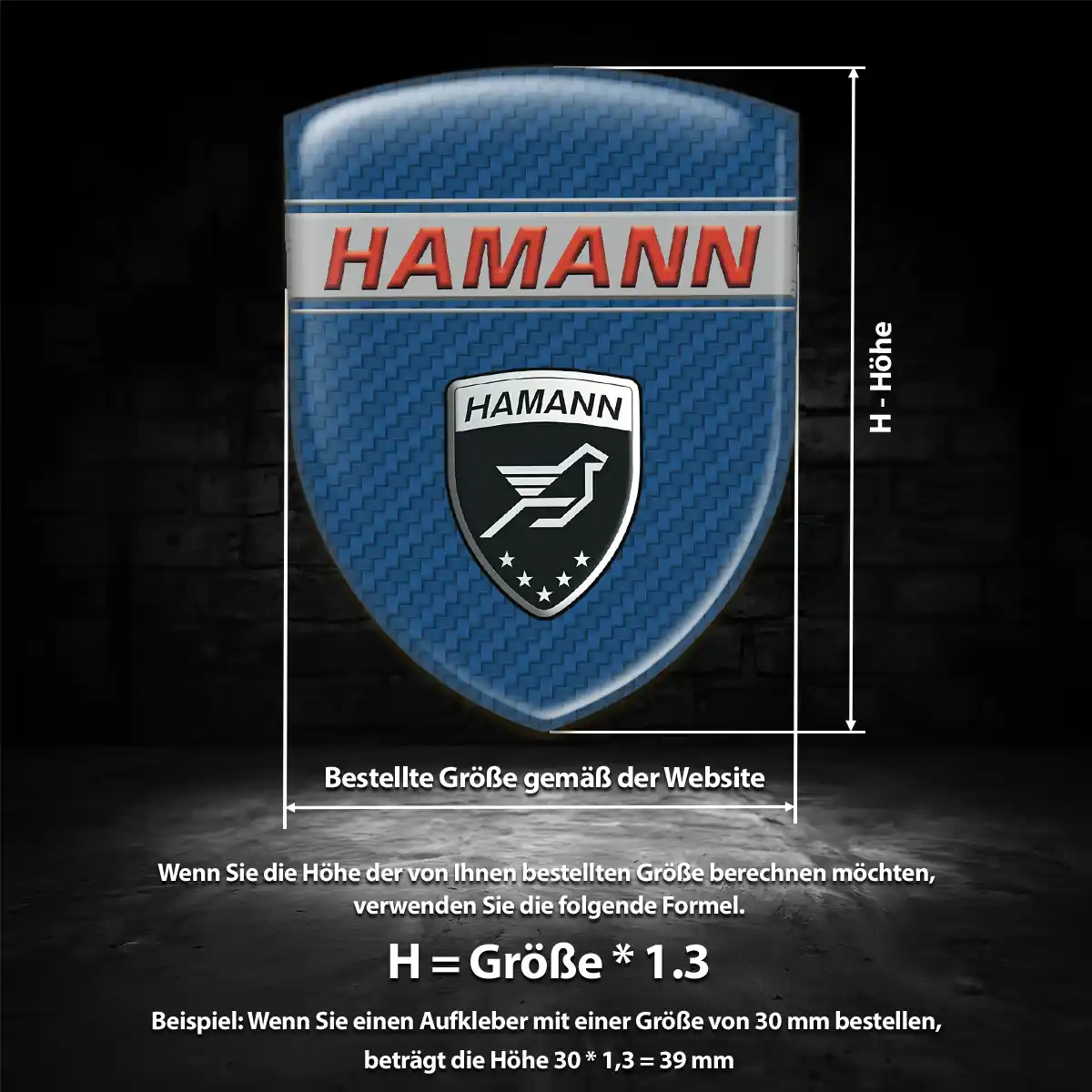 Hamann Aufkleber 3D Gel Emblem Auto Premium-Edition