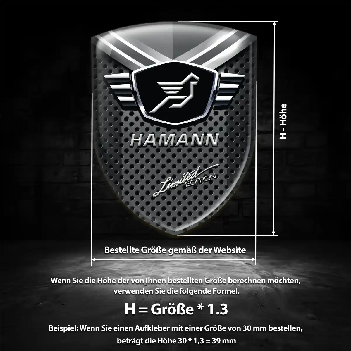 Hamann Aufkleber 3D Gel Emblem Auto Premiumqualität