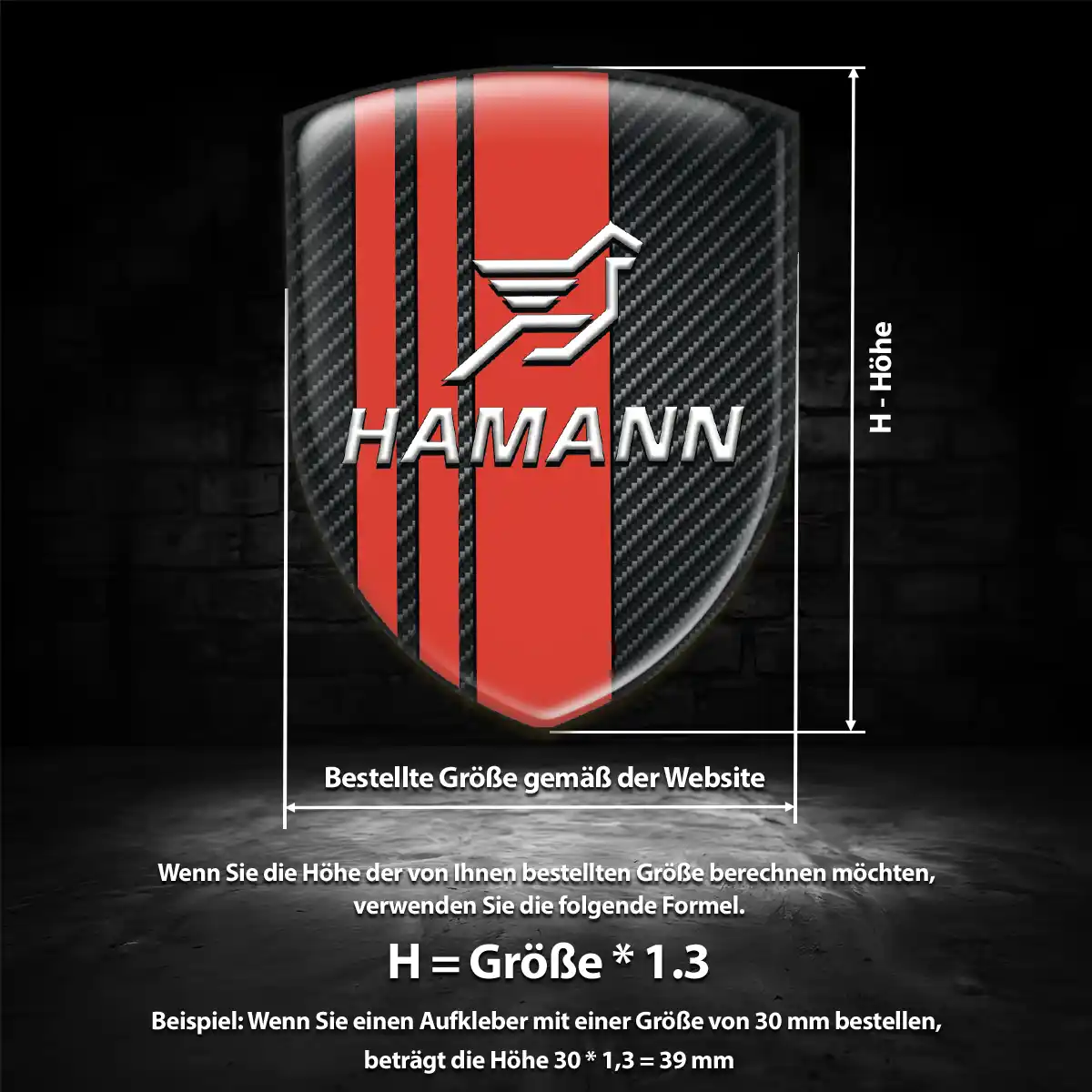 Hamann Aufkleber 3D Gel Emblem Auto Spitzenqualität