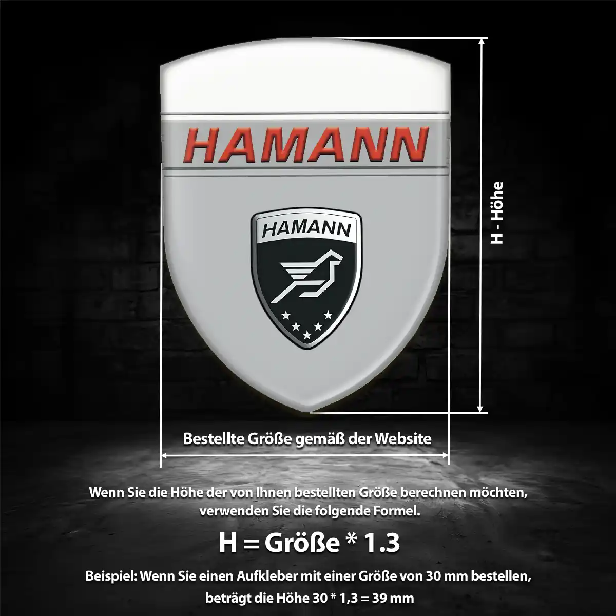 Hamann Aufkleber 3D Gel Emblem Auto Stilvolles Design