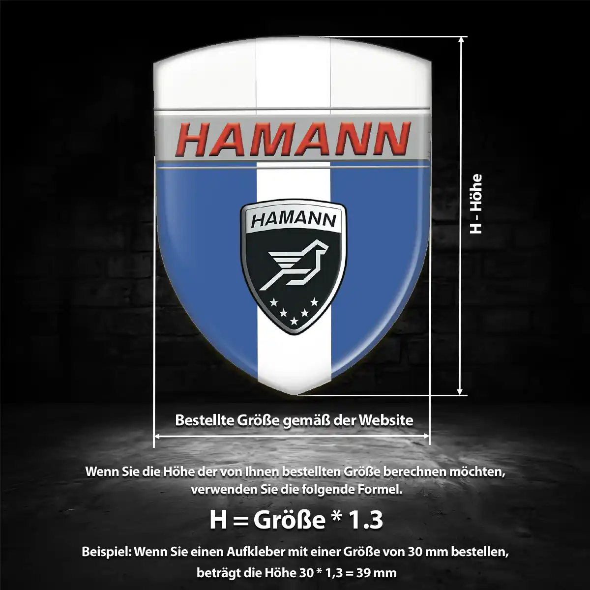 Hamann Aufkleber 3D Gel Emblem Überzeugende Qualität
