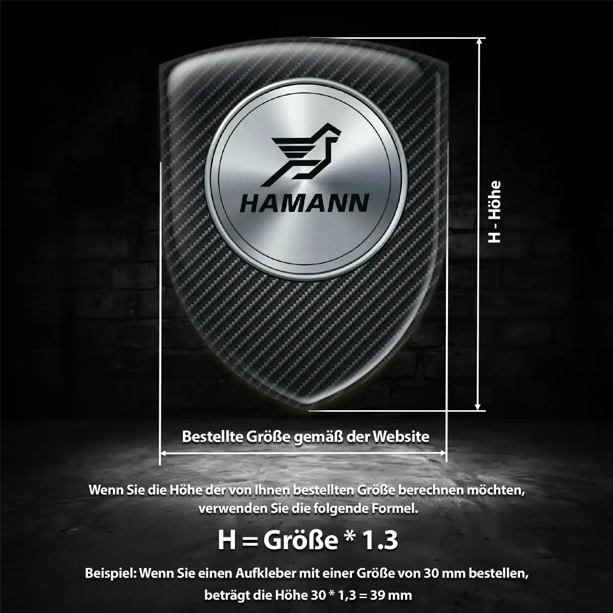 Hamann Aufkleber 3D Gel Emblem Exterieurdesign