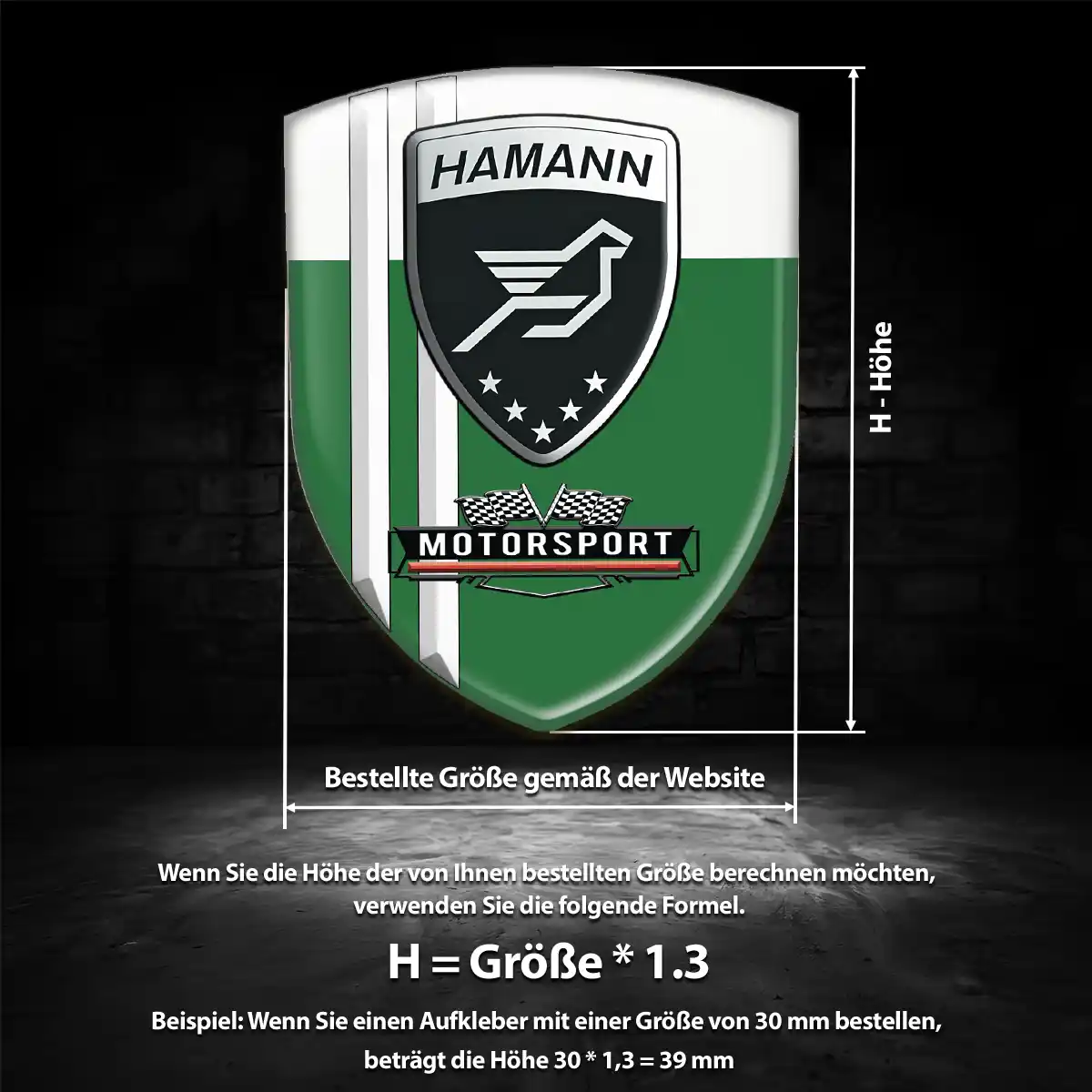 Hamann Aufkleber 3D Gel Emblem Hohe Qualität