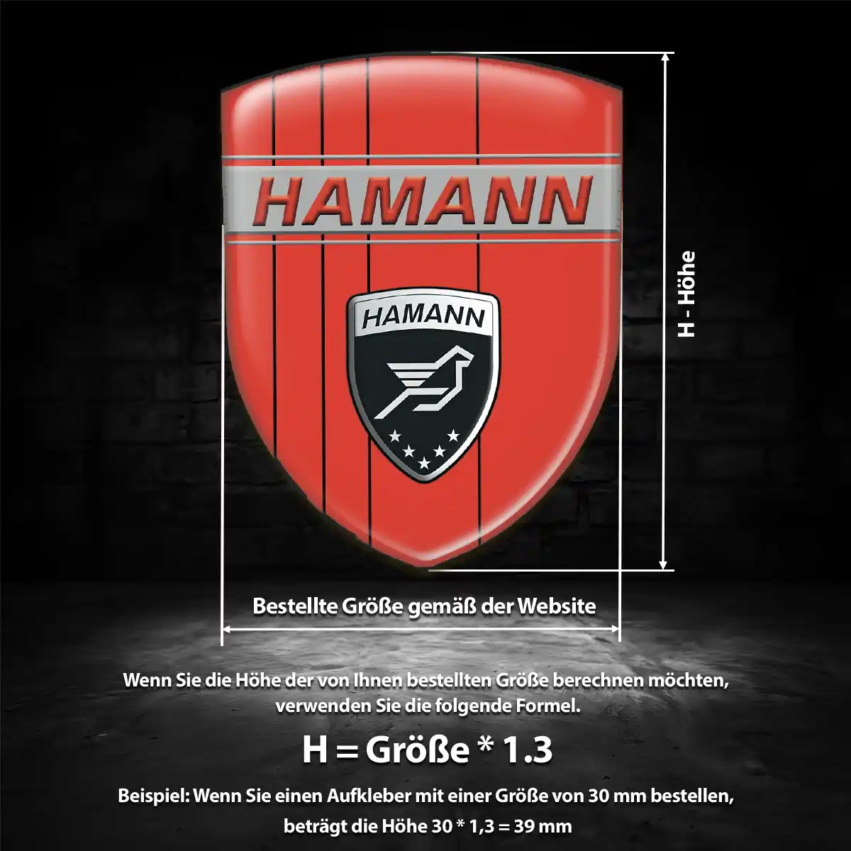 Hamann Aufkleber 3D Gel Emblem Limitierte Auflage